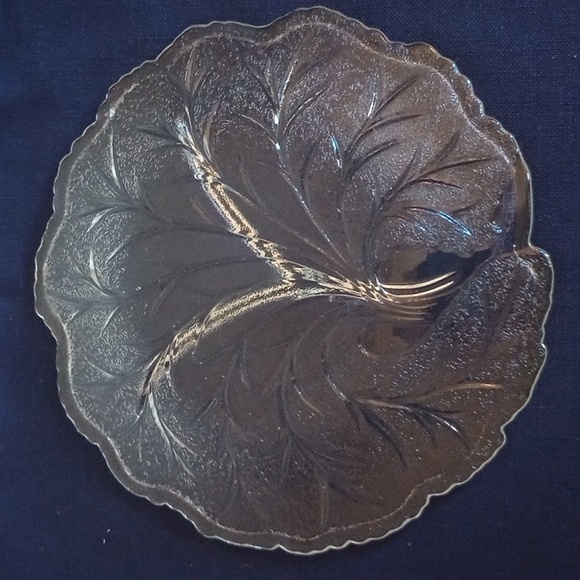 TREE OF LIFE VINTAGE INDIANA SERVING PLATE, CLEAR CUT GLASS - Picture 5 of 7